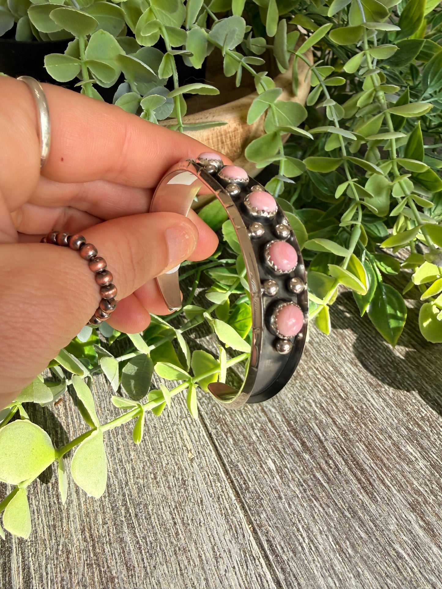 Reed Charley ~ Pink Conch Cuff Bracelet