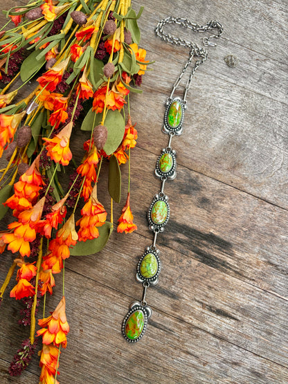 Ty Etsitty Green Machine Lariat Necklace