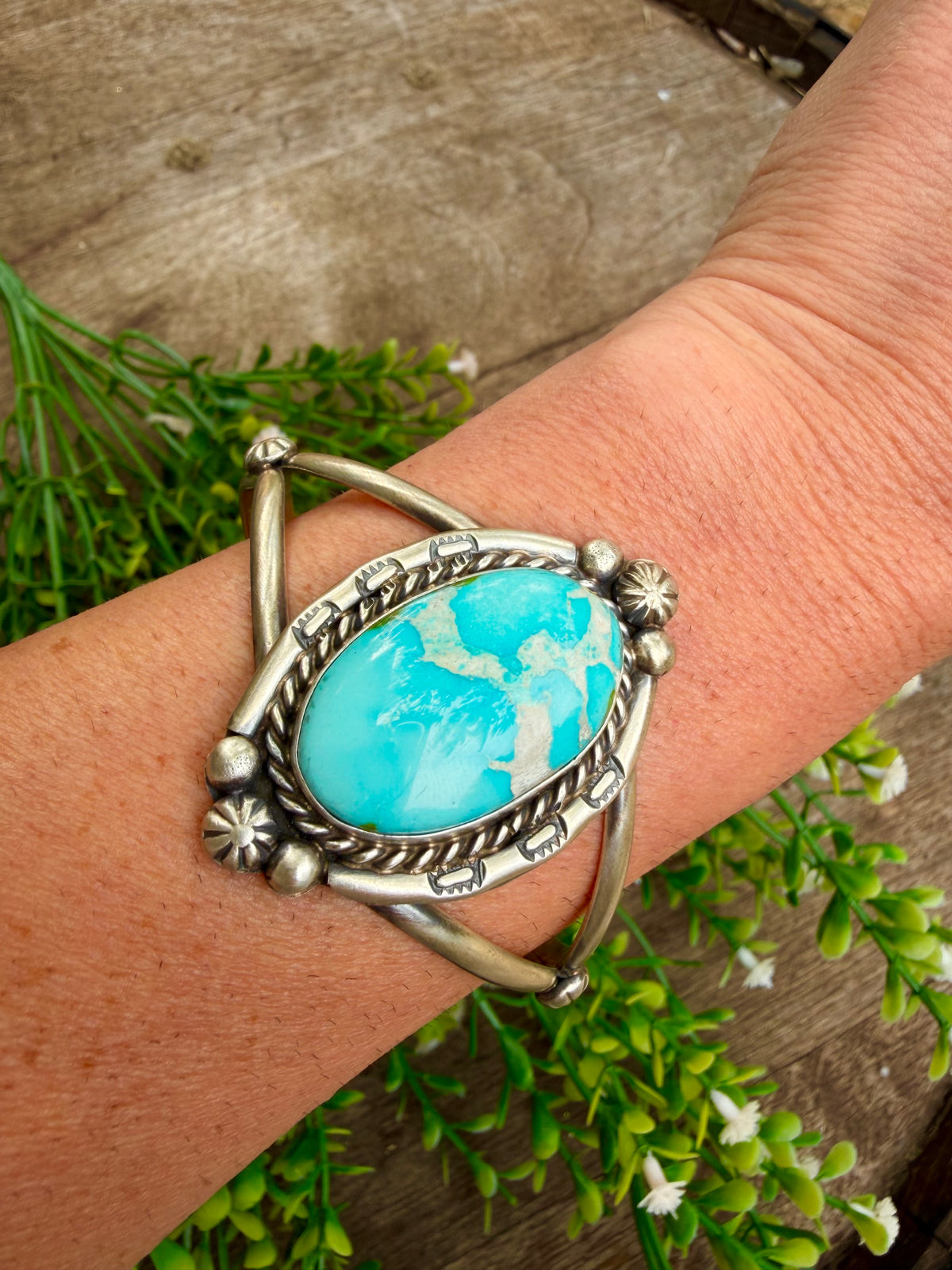 Whitewater Crackle Cuff Bracelet