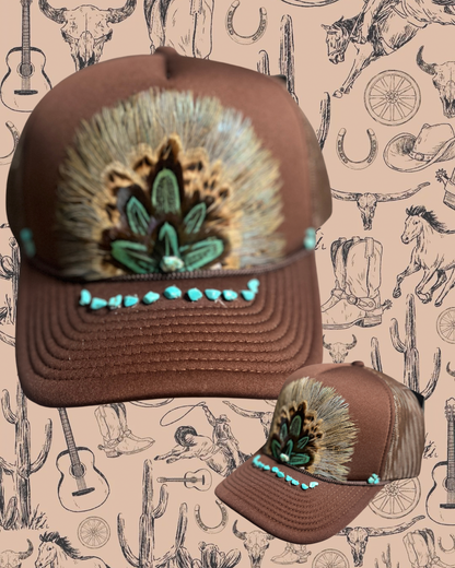 Gypsy Custom Feather Trucker Hat