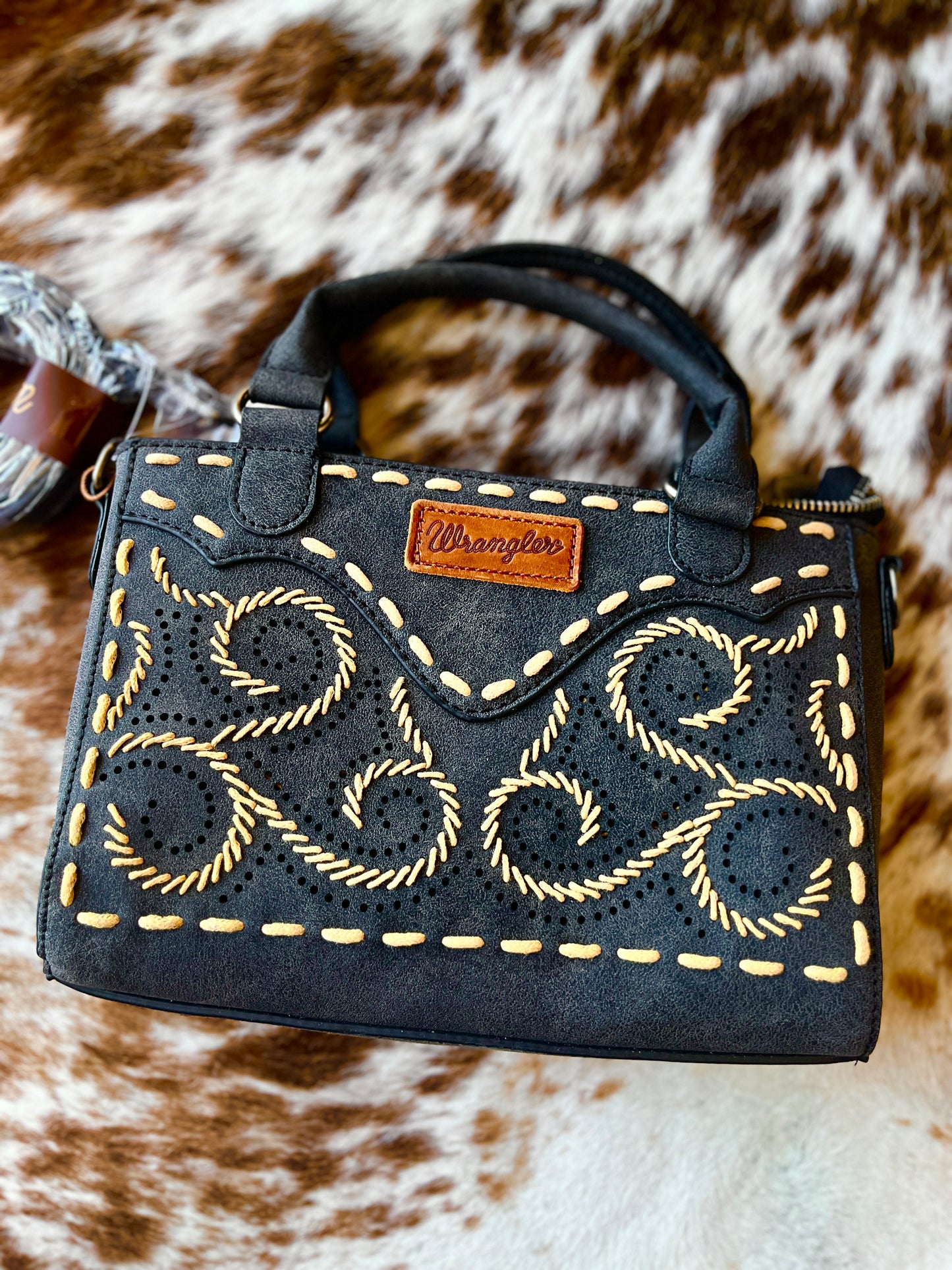 Wrangler Embroidered Swirl MIni Satchel