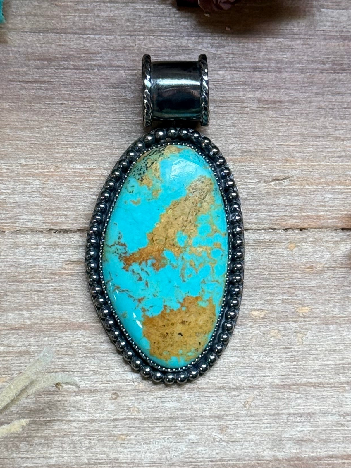 MJ Pendant - Big Blue FreeForm Pendant Fit 8mm