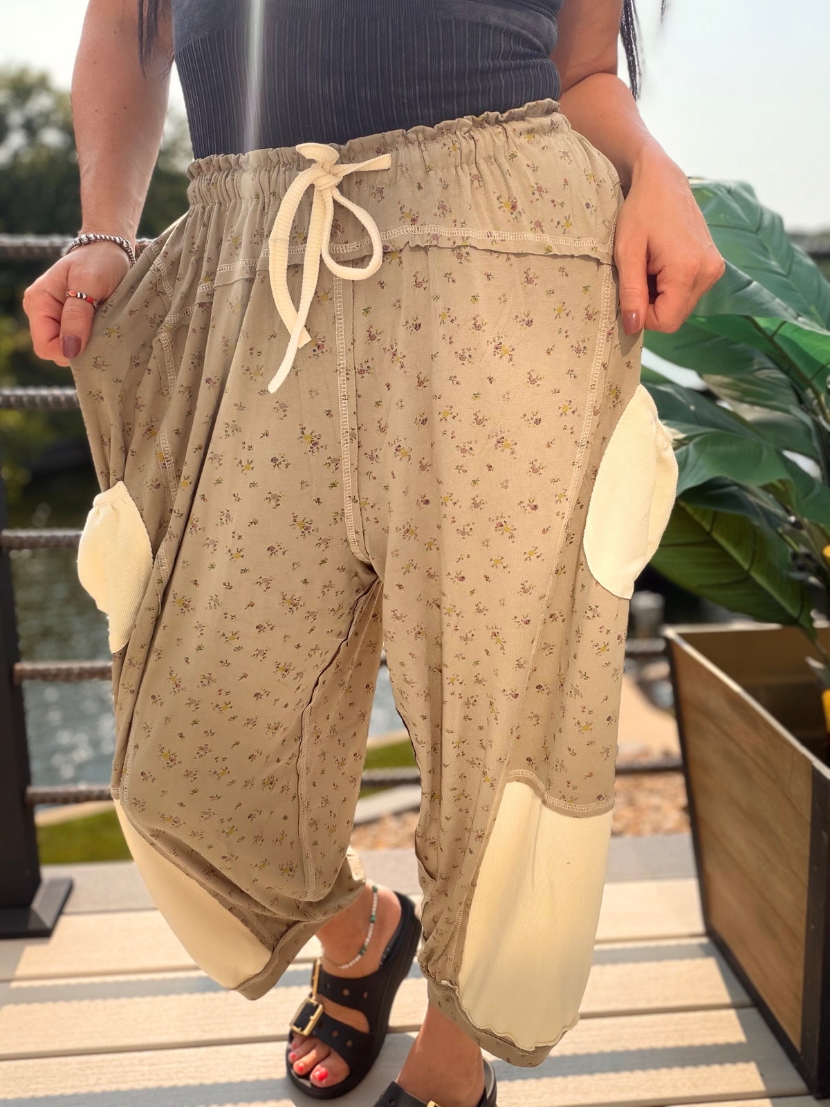 Floral Love in Sage Pants