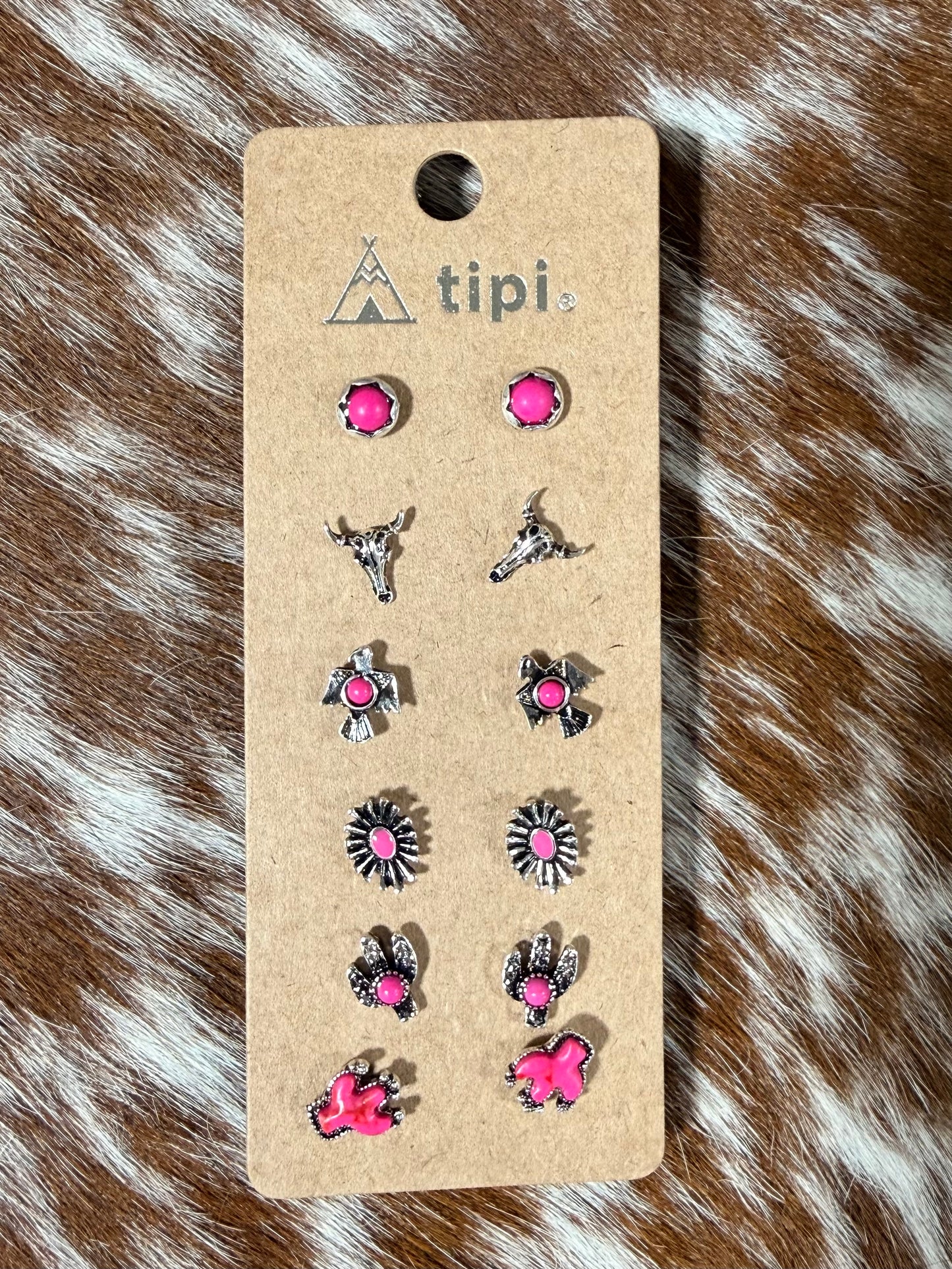6 Pc. Western Earring Sets