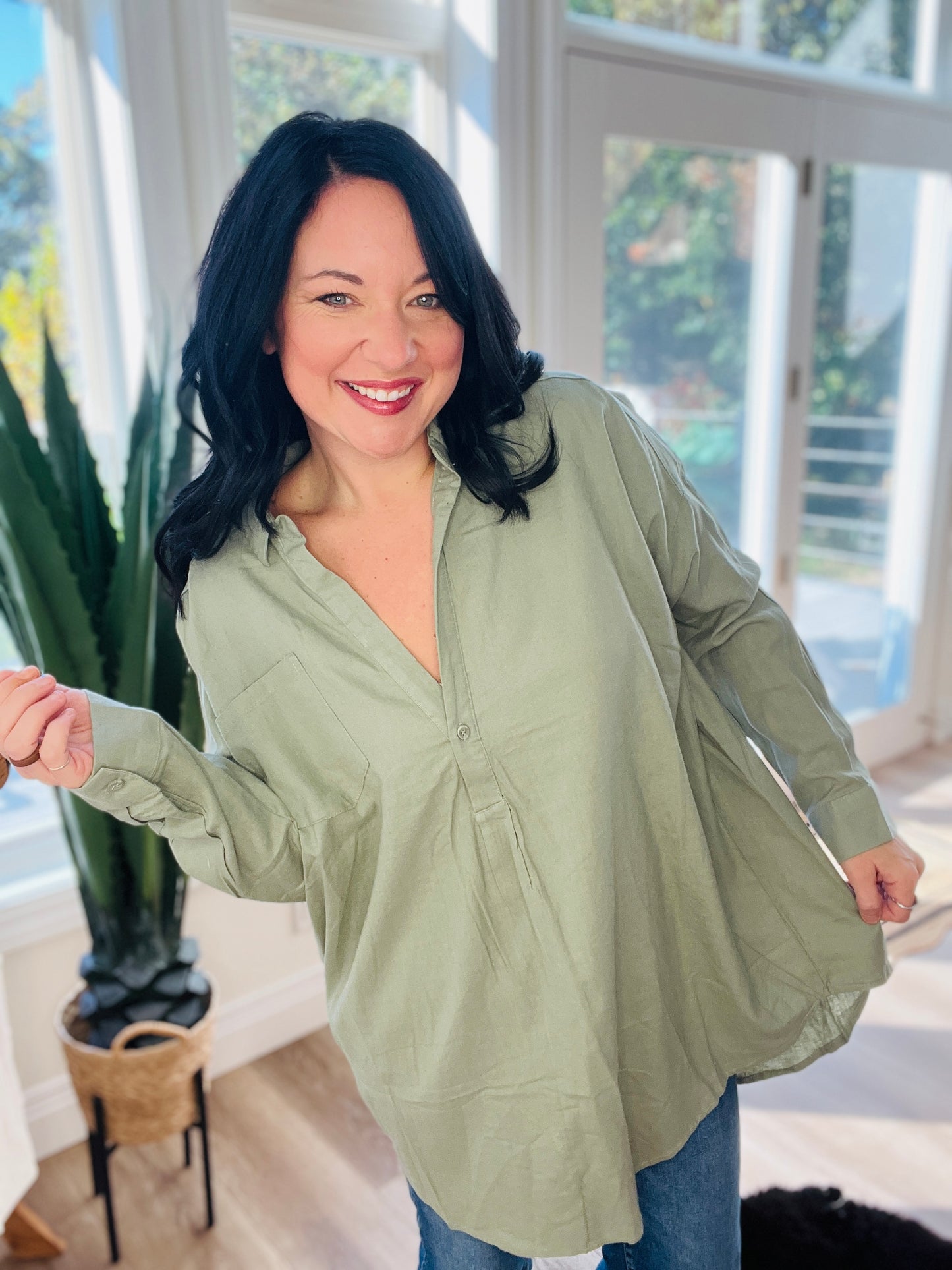 Romny Green Boho Top