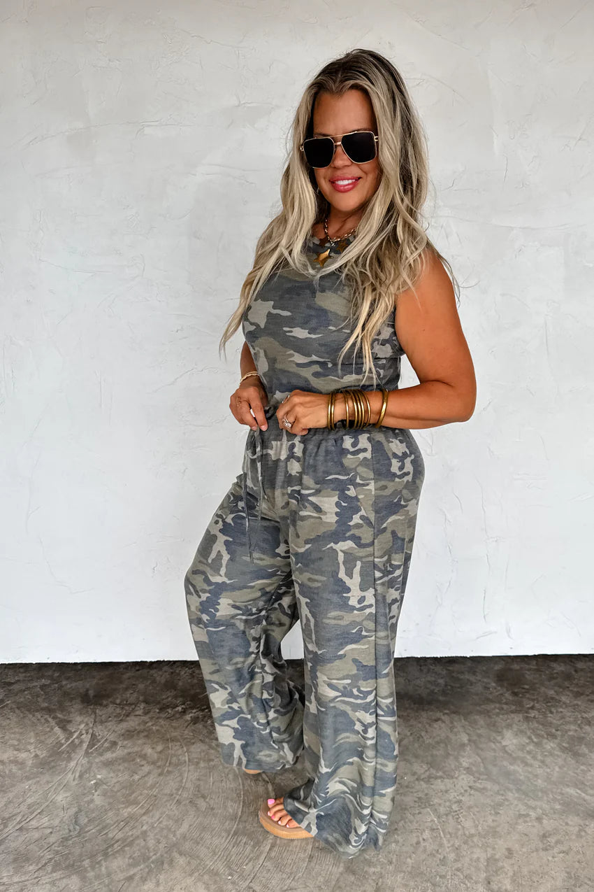 Haddie Camo Wide Leg Pants