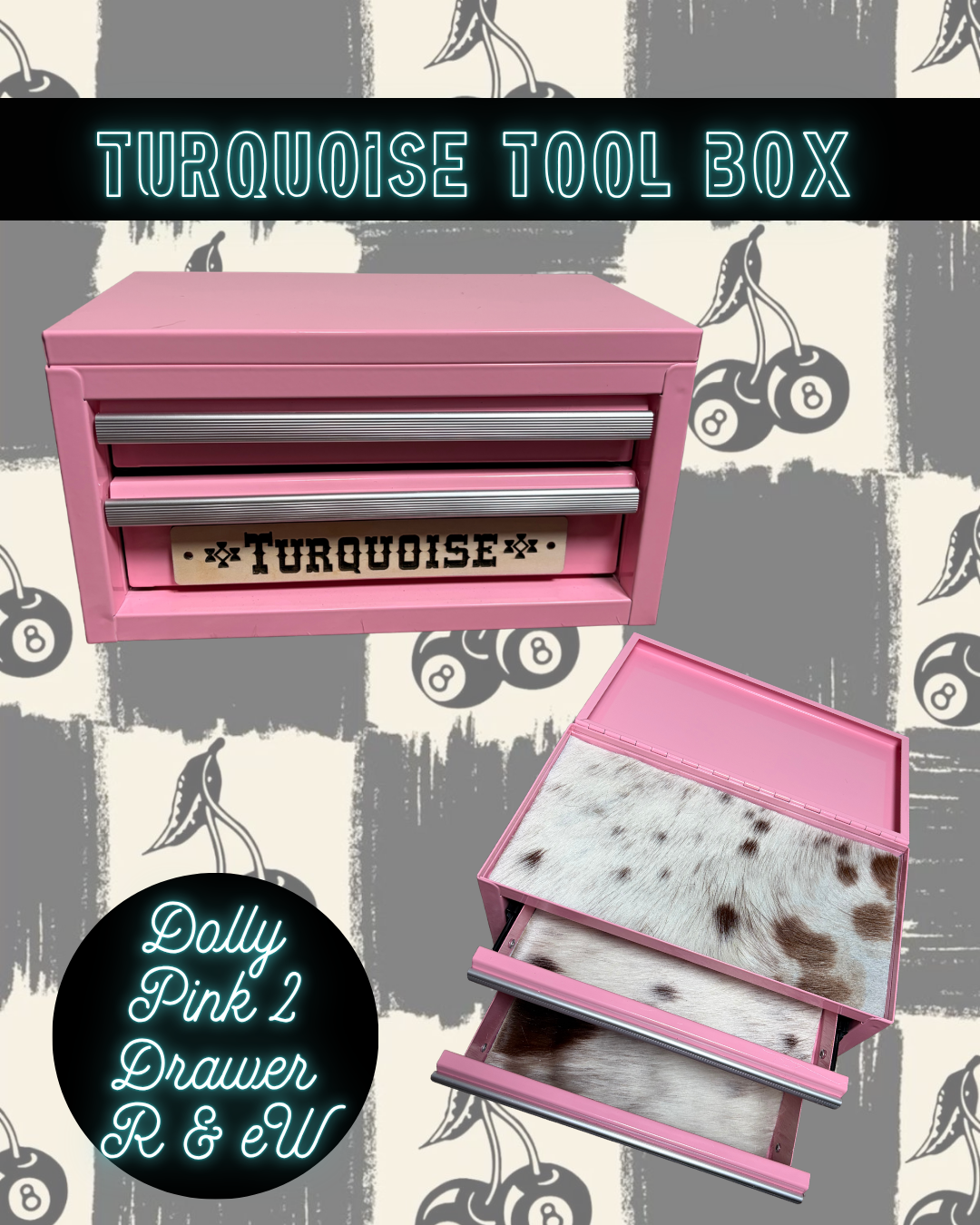 2 Drawer Turquoise Toolbox | Jewelry Organizer