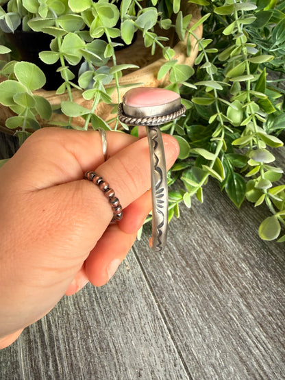 Donovan Skeets ~ Pink Conch Heart Cuff Bracelet