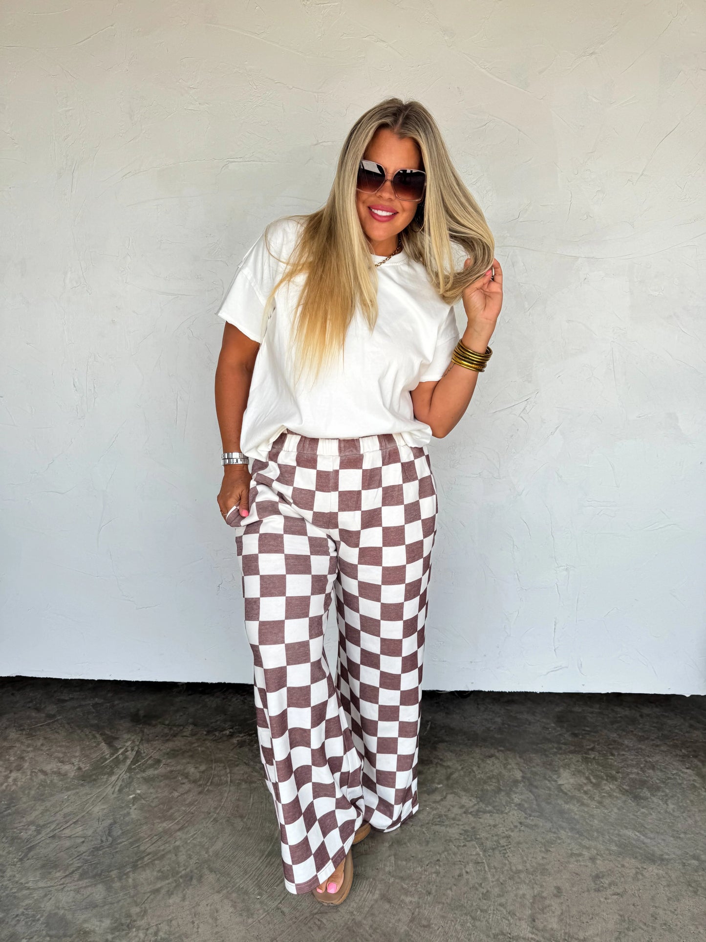 Drift Away Checker Jogger