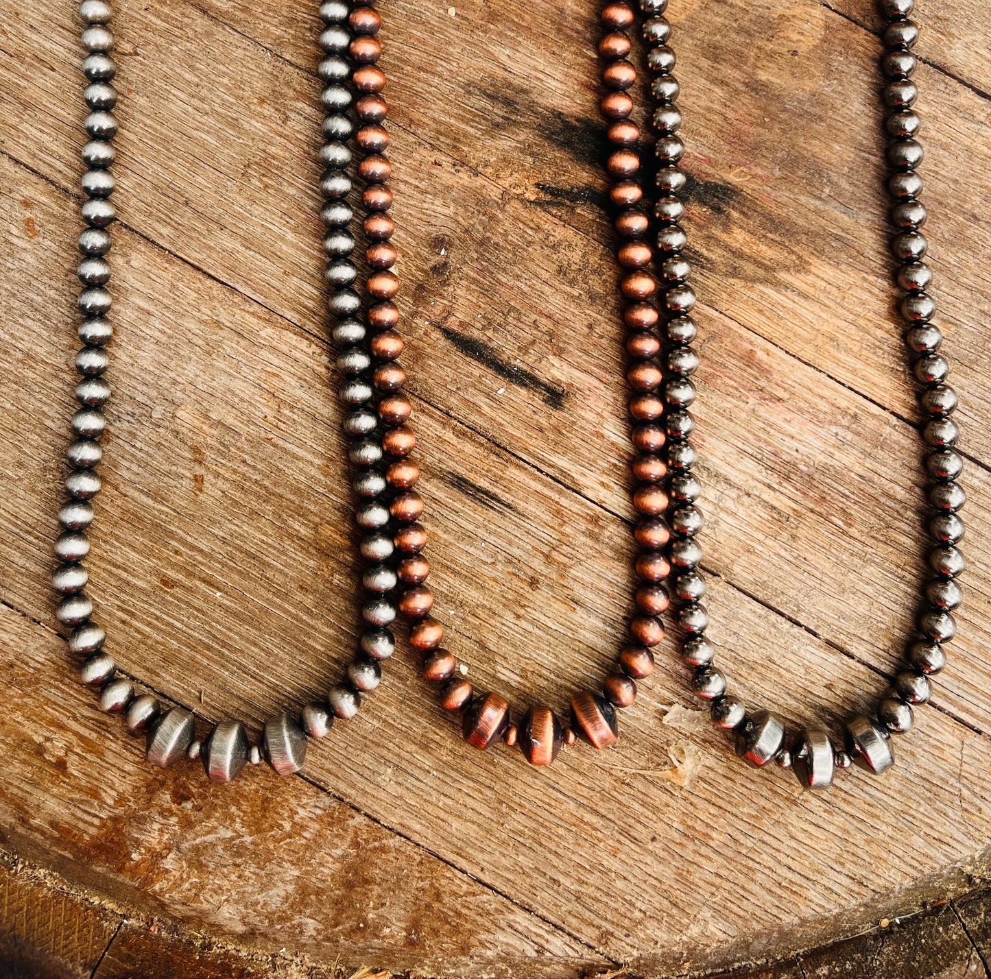 16" Rondelle Western Pearl Bead Necklace