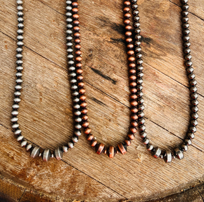 16" Rondelle Western Pearl Bead Necklace