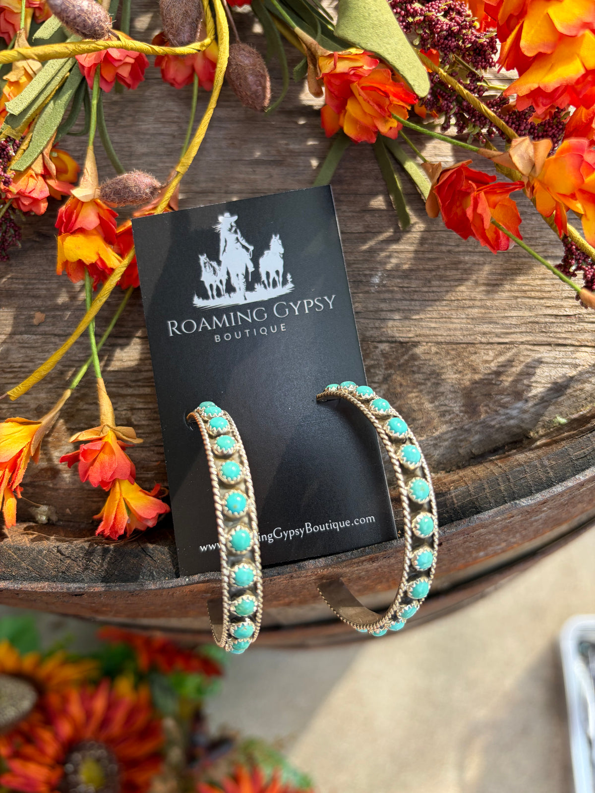 Mega Hoop Kingman Earrings