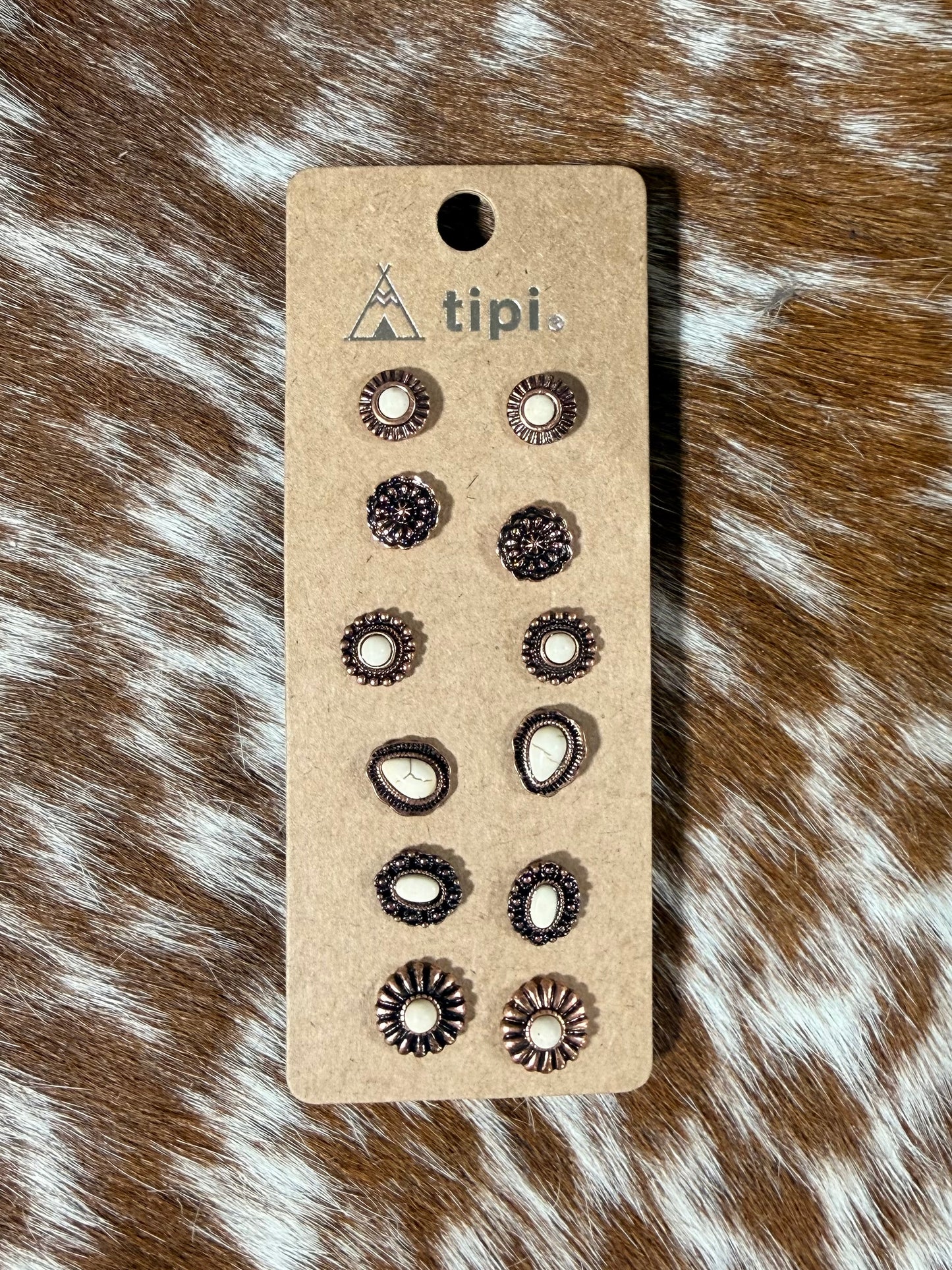 6 Pc. Western Earring Sets