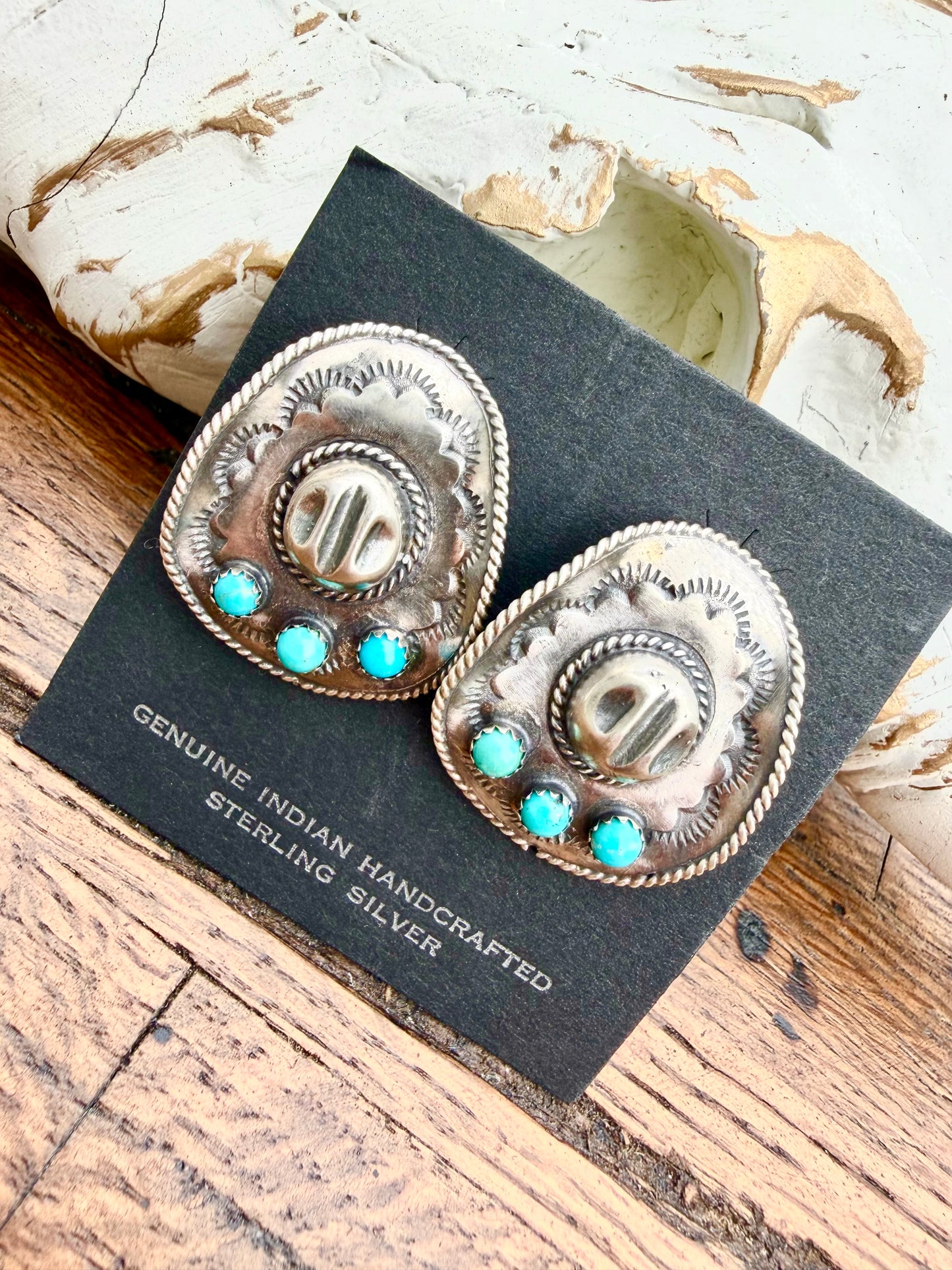 Bobby Platero - Cowboy Hat Earrings