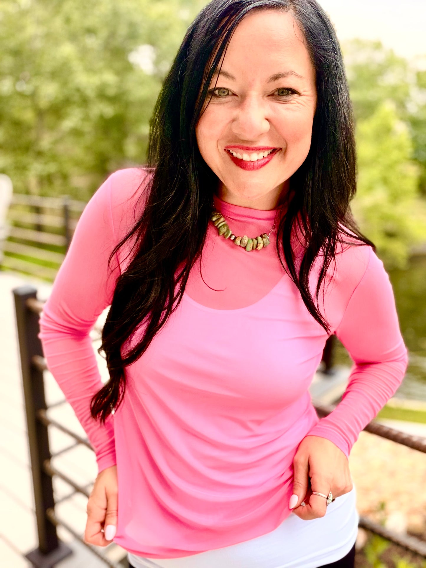 Meshed Out In Light Pink - Mesh Top