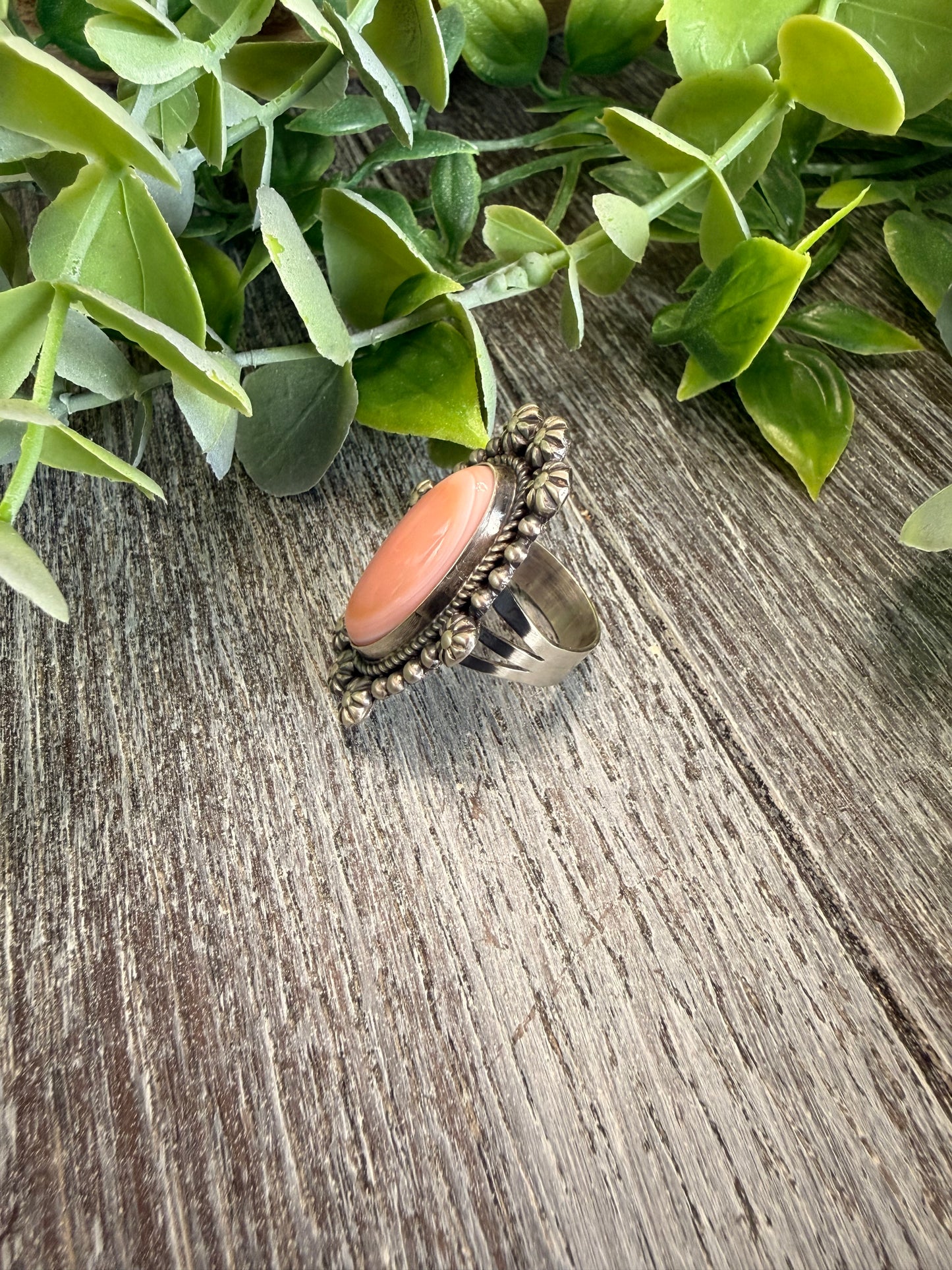 JJJ ~ Pink Conch Ring sz 8
