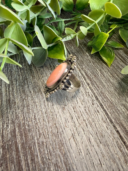 JJJ ~ Pink Conch Ring sz 8