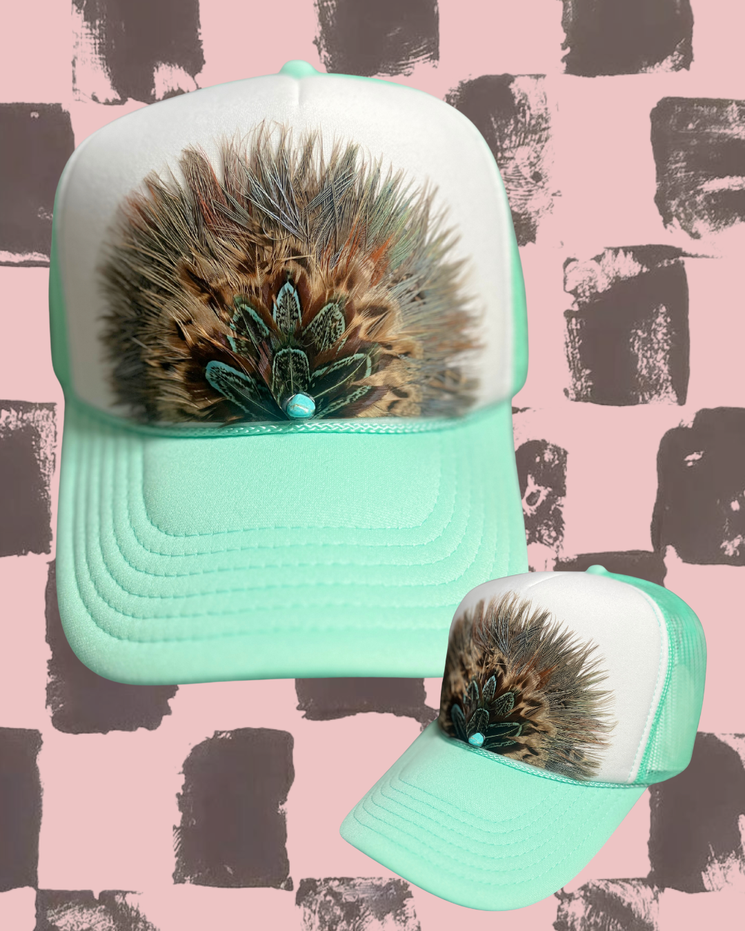 Gypsy Custom Feather Trucker Hat