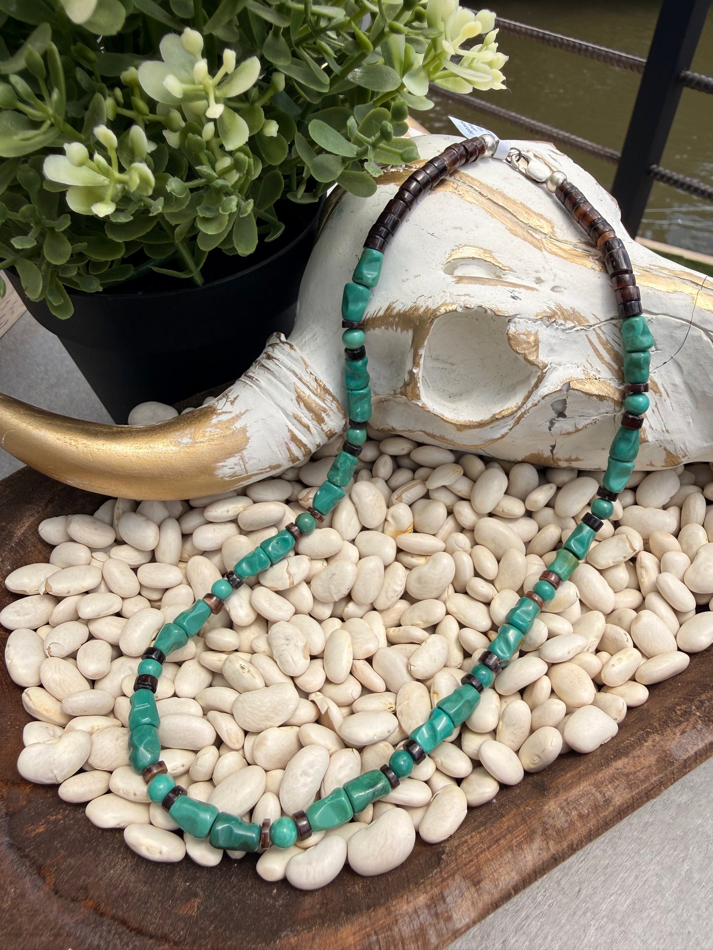 Kimberly Tom - 16" Turquoise Bead Necklace