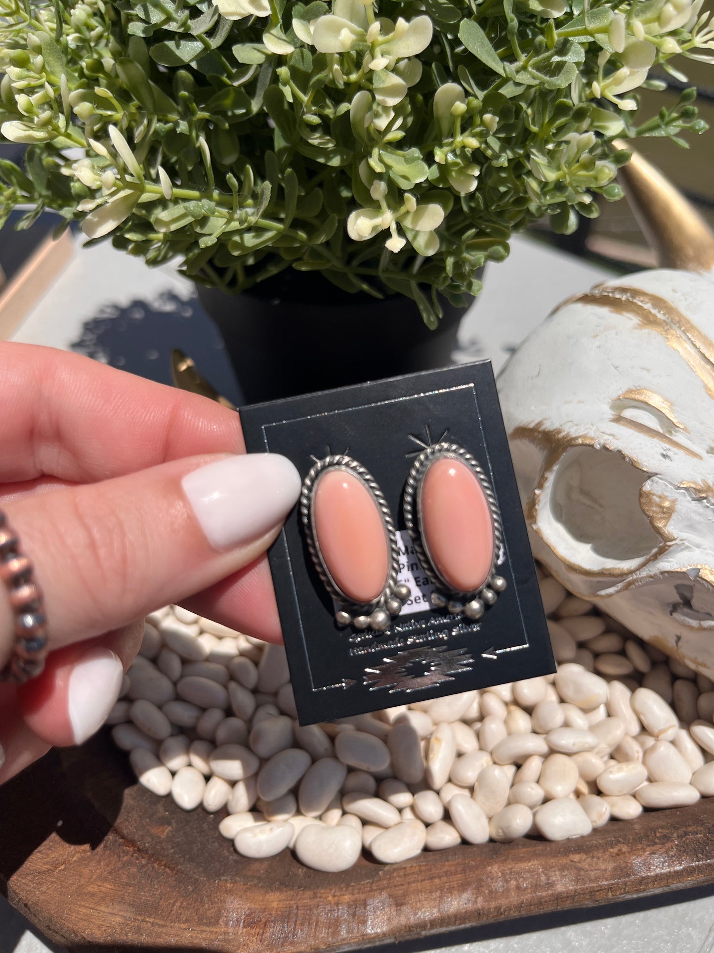 Freda Martinez - Pink Conch Marilyn Earrings
