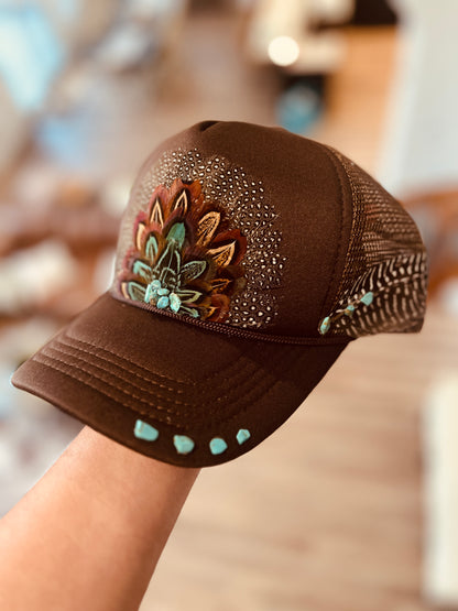 Gypsy Custom Feather Trucker Hat