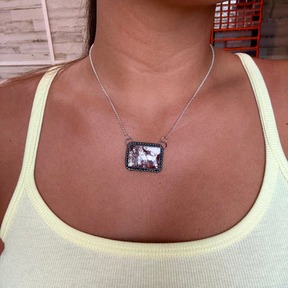 MJ Wild Horse Bar Necklace – Sterling Silver