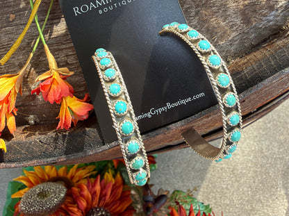 Mega Hoop Kingman Earrings