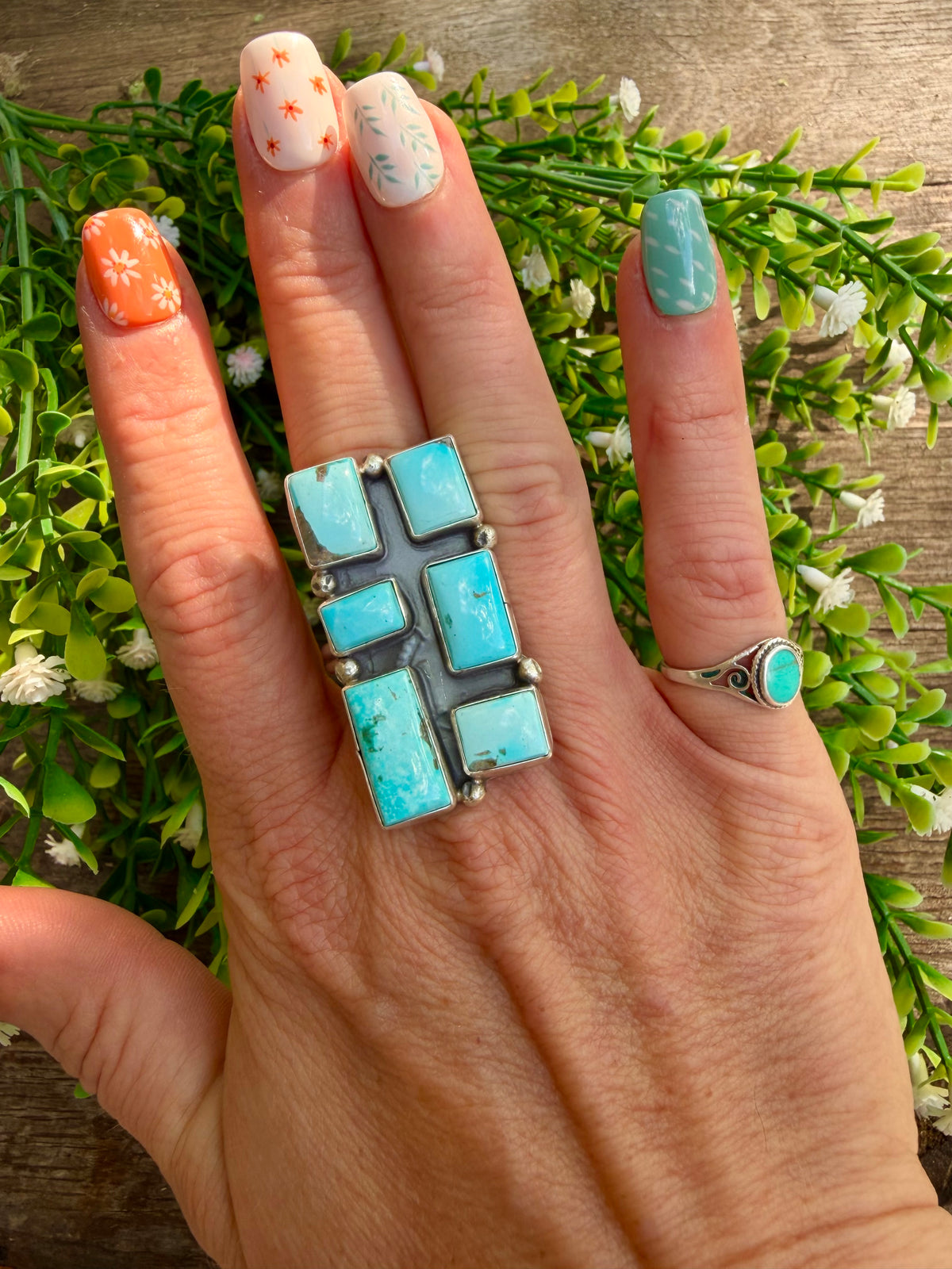 Sonoran Blue Turquoise Adjustable Ring