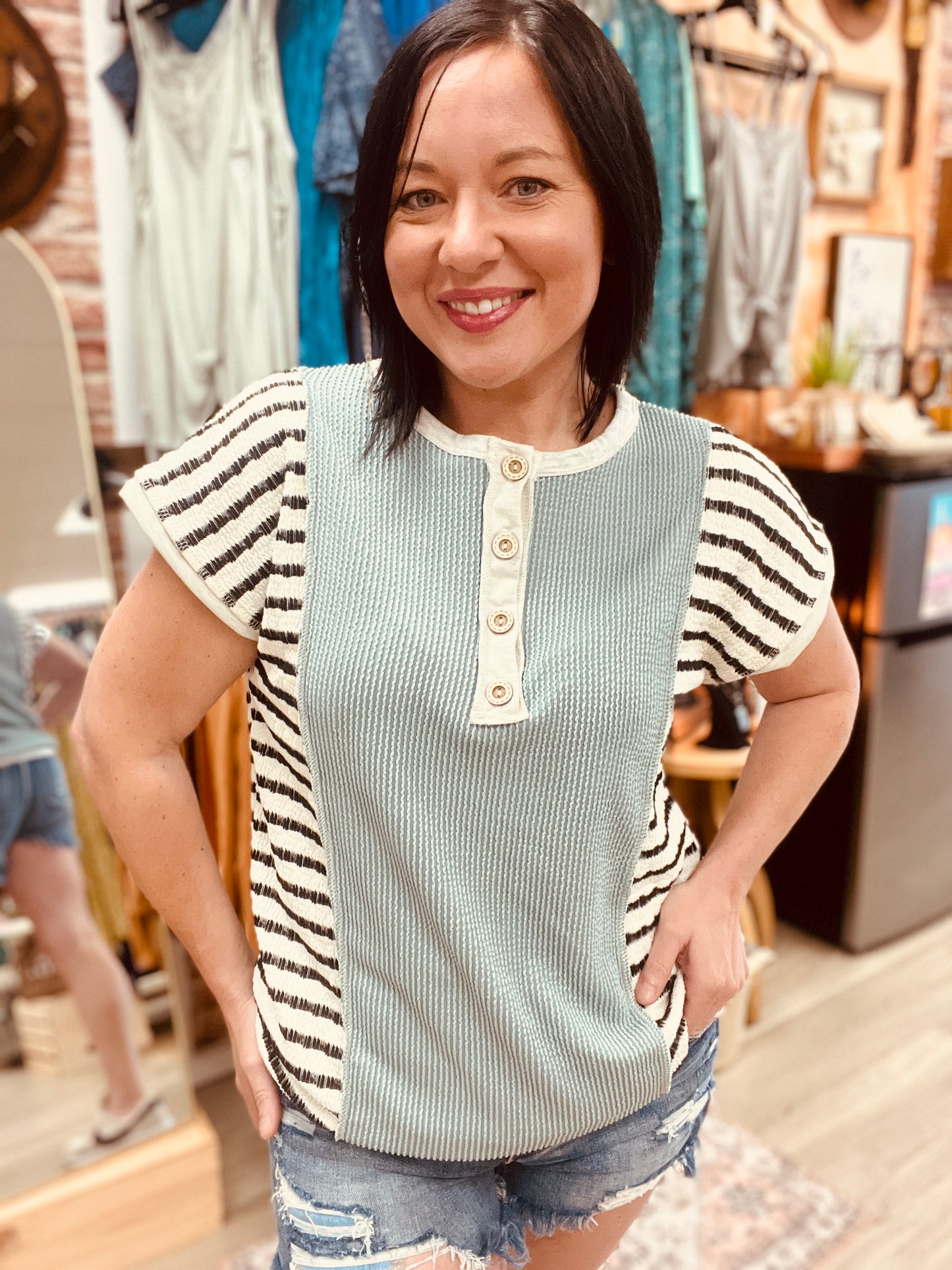 Hampton's Shabby Ribbed Top
