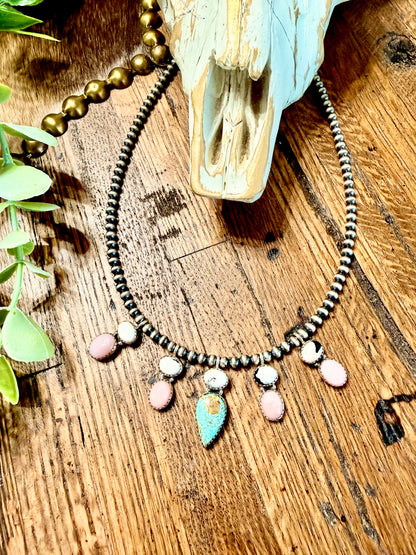 Pink Conch & Mine #8 Matilda Necklace