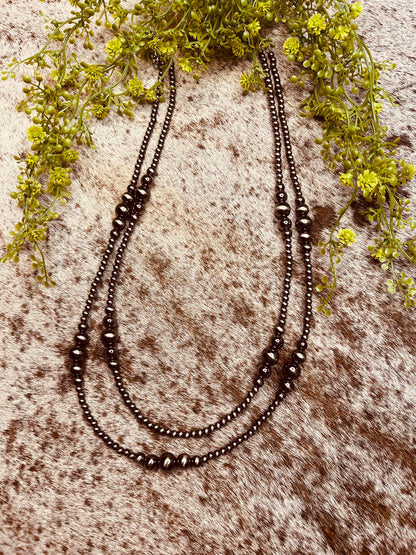 9 Clustered Western Pearl Bead Necklace