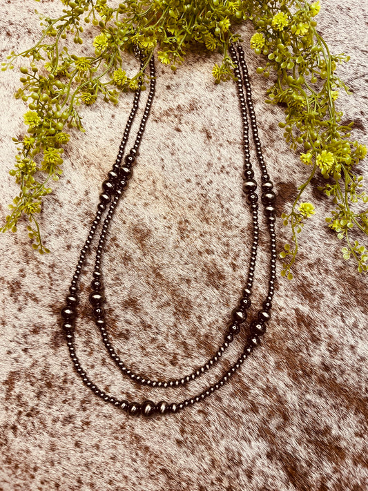 9 Clustered Western Pearl Bead Necklace