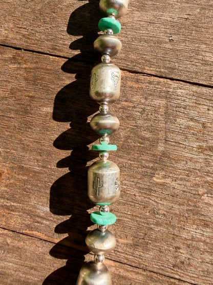 22" Navajo Pearl Set - Stamped TA