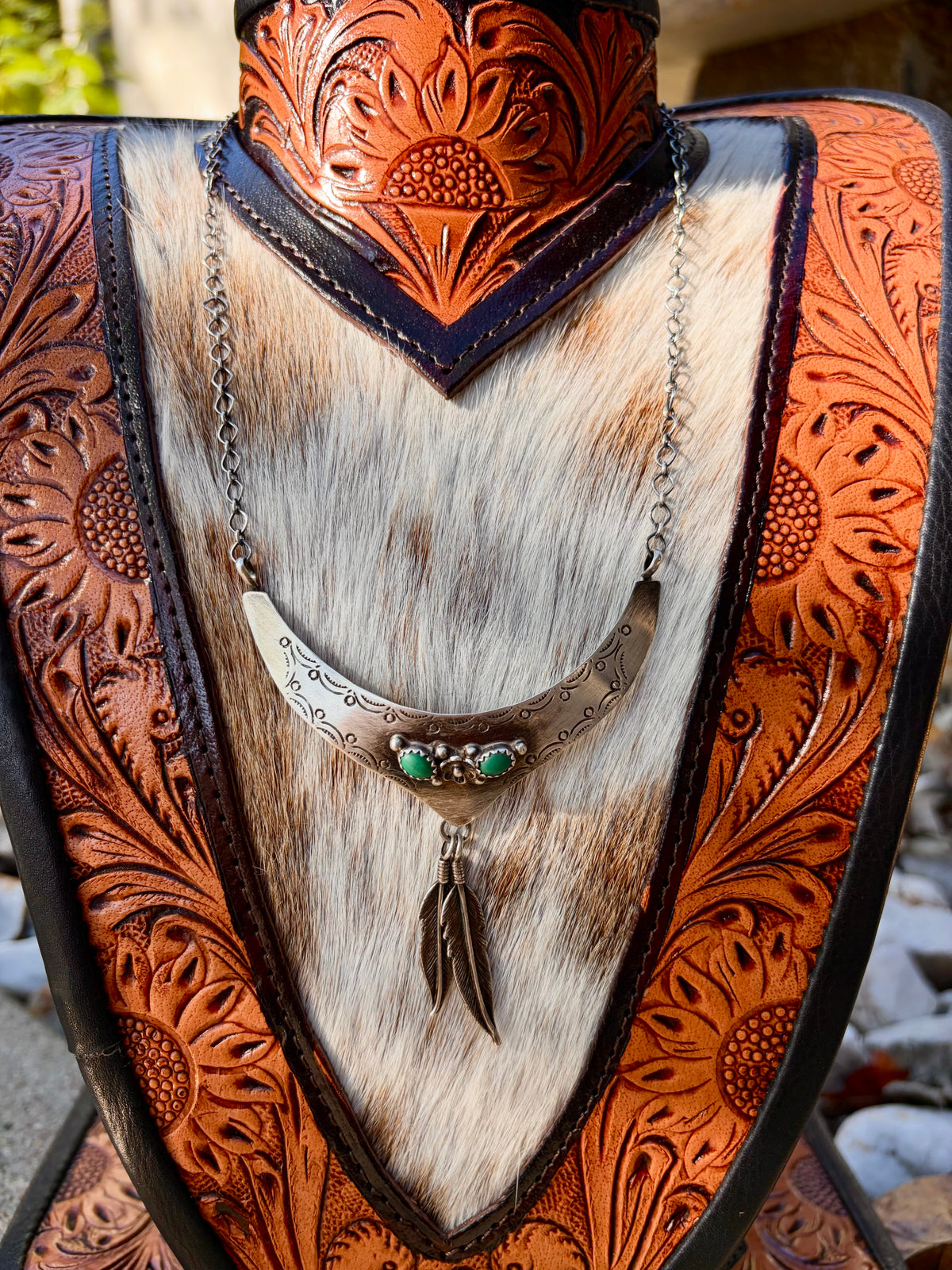 Vintage Malachite Plated Necklace