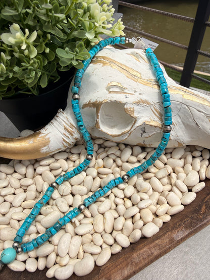 Kimberly Tom - 18" Campitos Turquoise Lariat Necklace
