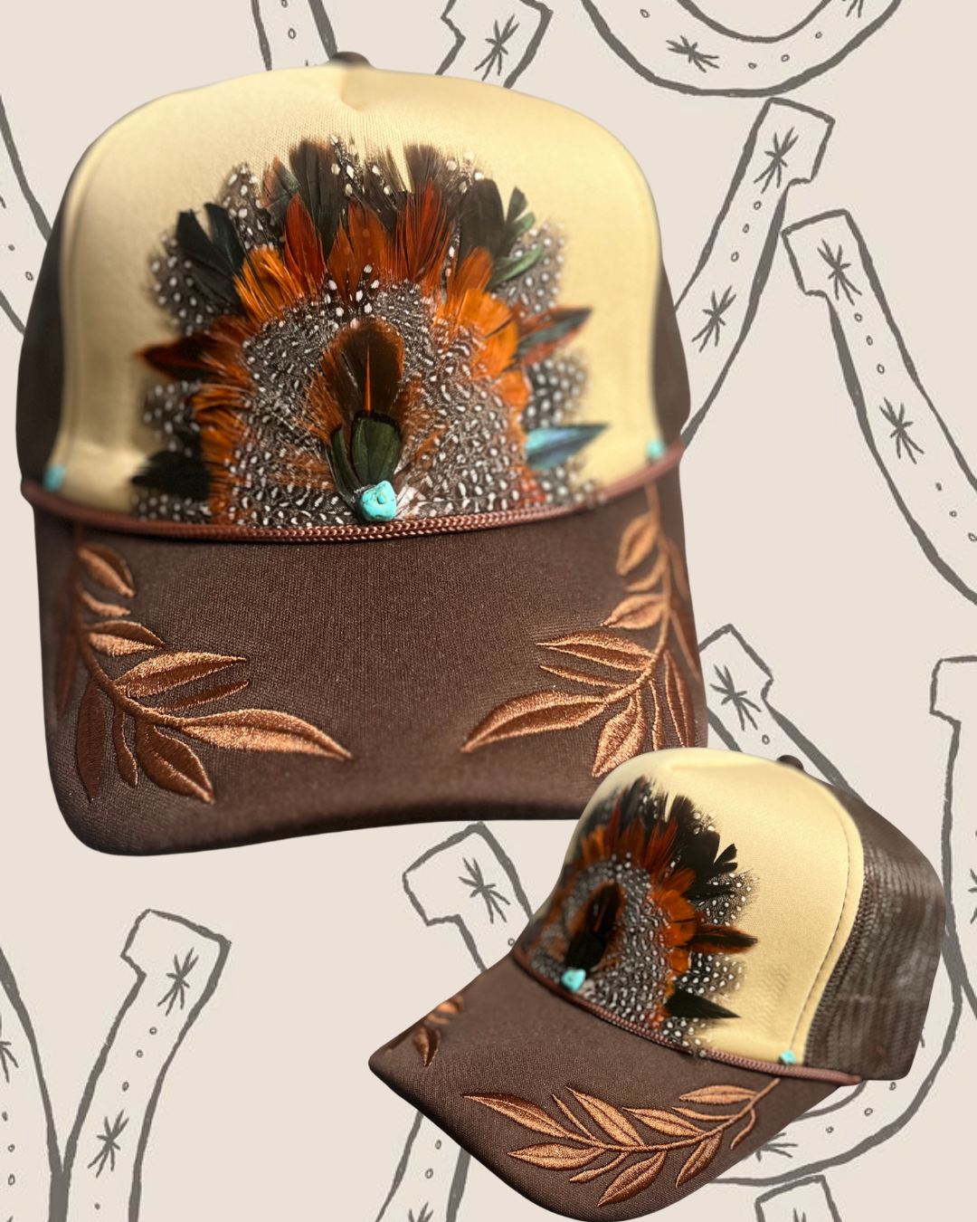 Gypsy Custom Feather Trucker Hat