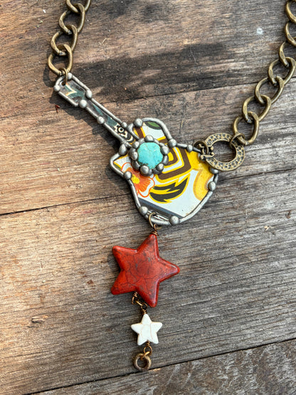 Boho Guitar Necklace