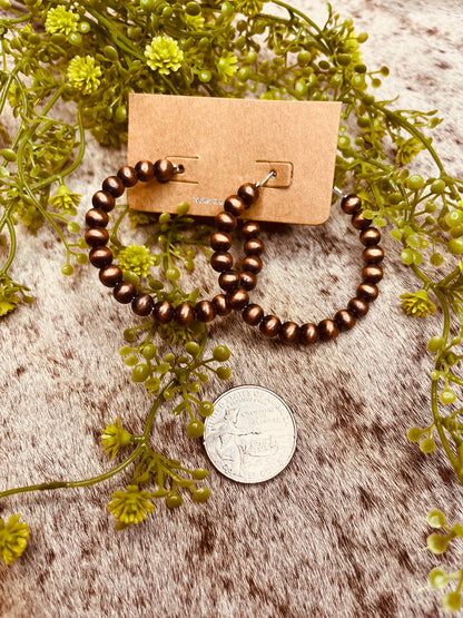 Western Pearl Hoop Earrings