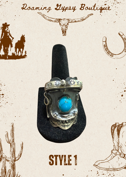 Tim Yazzie Adjustable Saddle Ring