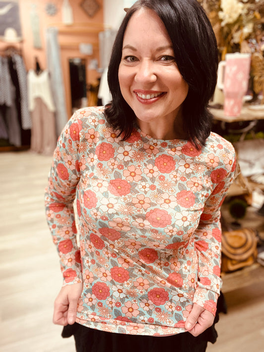 The Floral Hippy Mesh Top