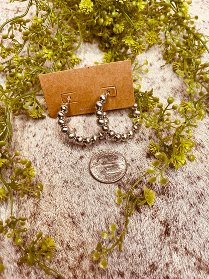 Western Pearl Hoop Earrings