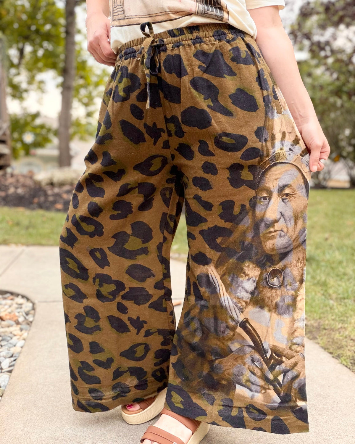 Sitting Bull Leopard Pants