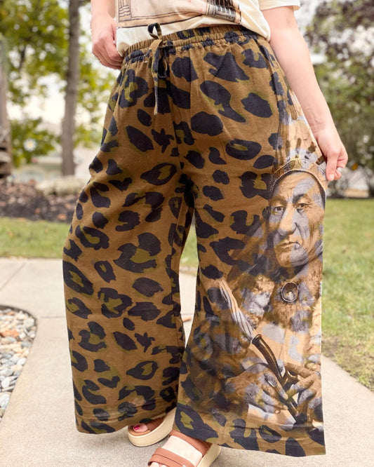 Sitting Bull Leopard Pants