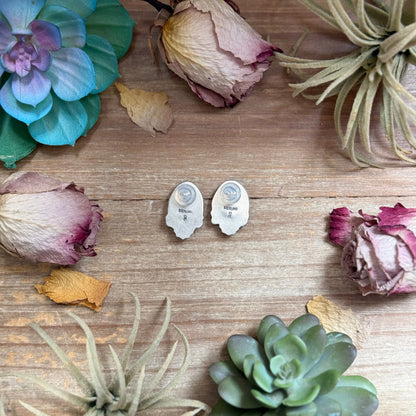 30 - Sterling Silver Dry Creek Turquoise Stud Earrings by Shay Pfeiffer