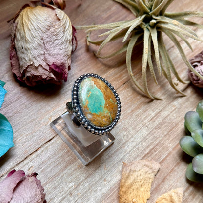 MJ Freeform Turquoise Ring – Sterling Silver