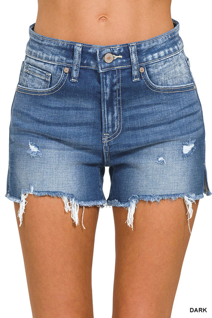 Cadillac Slit Denim Shorts