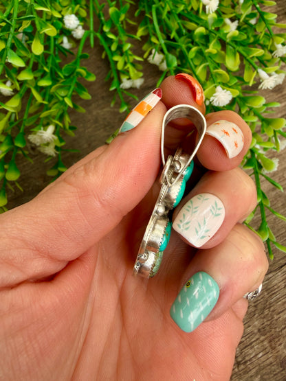 Kingman Turquoise Window Cluster Pendant