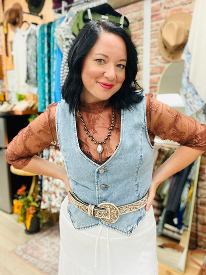 Siesta Key Denim Vest