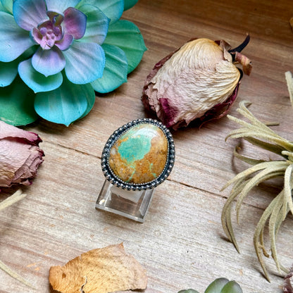 MJ Freeform Turquoise Ring – Sterling Silver
