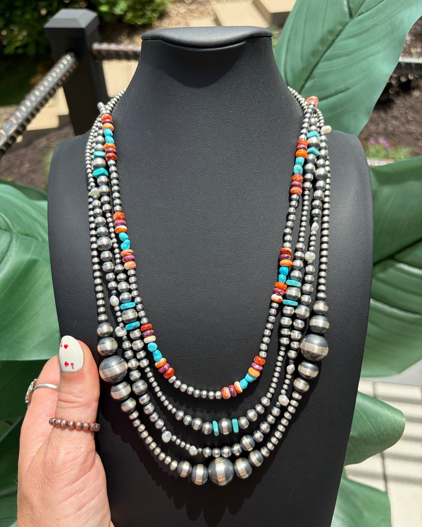 24" Desert Pearl Bead Western Necklaces | Navajo Pearls